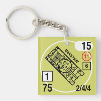 Porte-clés Gousset de porte - clé d'ASL M4A3 (75) W