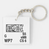 Porte-clés Gousset de porte - clé d'ASL M4A3 (75) W (Dos)