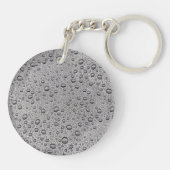 Porte-clés gouttelettes d'eau gris (Dos)