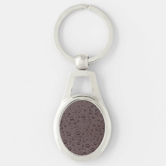Porte-clés gouttelettes d'eau marron (Devant)