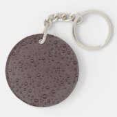 Porte-clés gouttelettes d'eau marron (Dos)