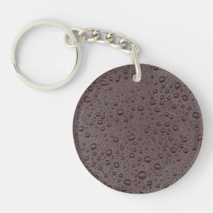 Porte-clés gouttelettes d'eau marron