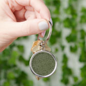 Porte-clés gouttelettes d'eau verte d'olive (main)