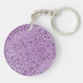 Porte-clés gouttelettes d'eau violette (Dos)
