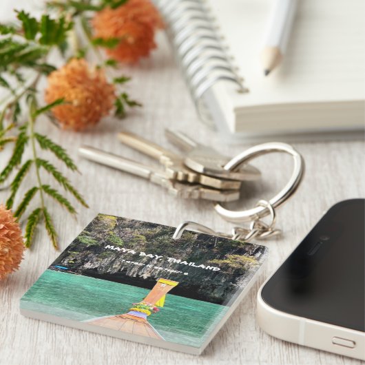 Porte-clés GPS de Maya Bay Thaïlande (Devant Droit)