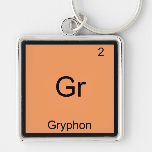 Porte-clés Gr - Griffin Funny Chimie Élément Symbole Tee (Devant)