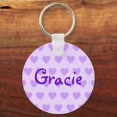 Porte-clés Gracie en violet (Recto)