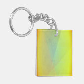 Porte-clés Gradation géométrique jaune moderne (Devant gauche)
