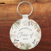 Porte-clés Graduate moderne pampas herbe feuillage élégant ch (Recto)