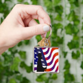 Porte-clés Graduate#-Premium Carré Porte - clé (main)