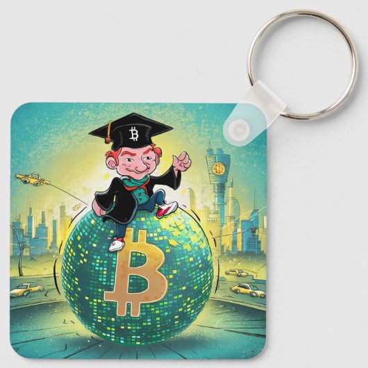 Porte-clés Graduation Bitcoin (Dos)