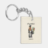 Porte-clés Graduation de l'aquarelle personnalisée (12) (Devant gauche)