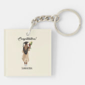 Porte-clés Graduation de l'aquarelle personnalisée (6) (Dos)