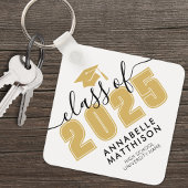 Porte-clés Graduation en or noir