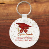 Porte-clés Graduation Party Red Gold Classic (Recto)
