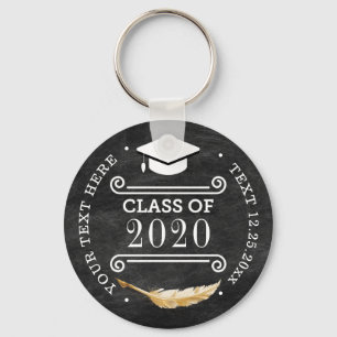 Porte-clés Graduation Retro Chalkboard personnalisé