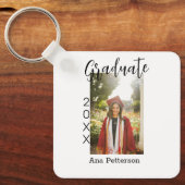 Porte-clés Gradué photo moderne classique ajouter nom de l'an (Recto)