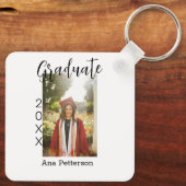 Porte-clés Gradué photo moderne classique ajouter nom de l'an (Verso)