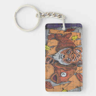 Porte-clés Graffiti à poisson orange bizarre