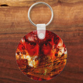 Porte-clés Graffiti Face rouge (Recto)