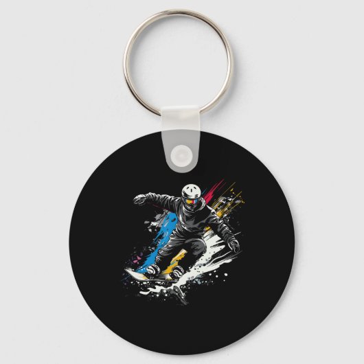 Porte-clés Graffiti Snowboard Alpine Snowboard (Recto)
