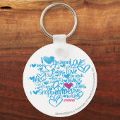 Porte-clés Graffiti violet/aqua (Recto)