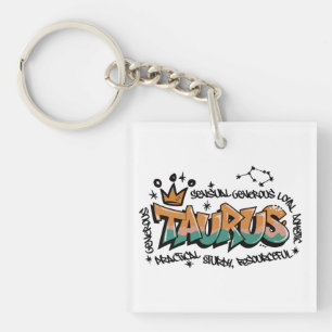 Porte-clés graffiti zodiaque Taureau