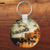 Porte-clés Grafiti blanc orange Cool vieux mur de briques Vot (Verso)