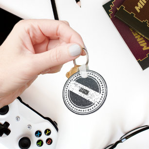 Porte-clés Grain de charbon Faux Cuir