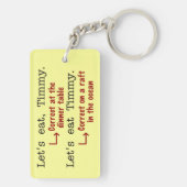 Porte-clés Grammaire de la ponctuation amusante (Dos)