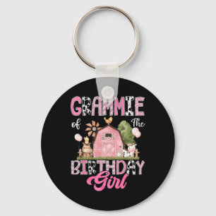 Porte-clés Grammie De L'Anniversaire Fille Ferme Vache Rose 1