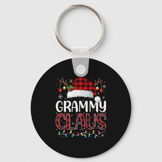 Porte-clés Grammy Claus Christmas Lights Pajama Family Matchi (Recto)