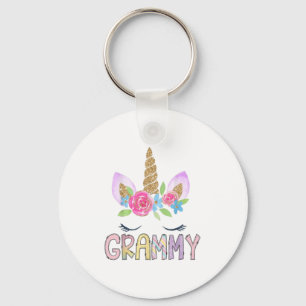 Porte-clés Grammy Unicorn Floral Birthday Girl Family Matchin