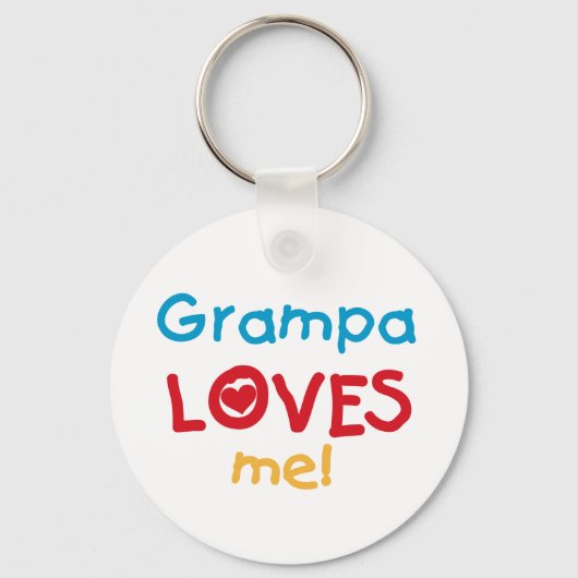 Porte-clés Grampa m'aime T-shirts et cadeaux (Recto)