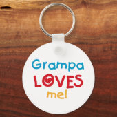 Porte-clés Grampa m'aime T-shirts et cadeaux (Recto)