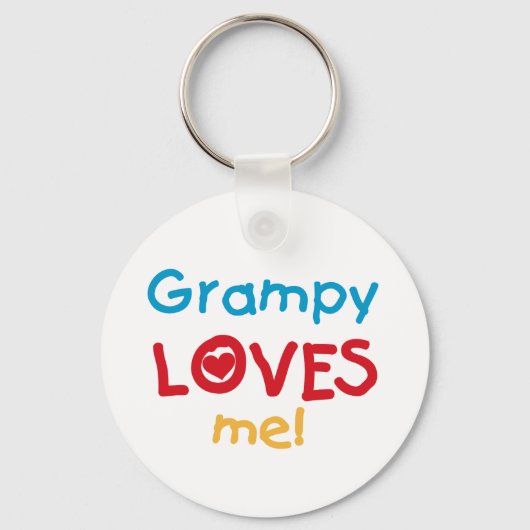 Porte-clés Grampy aime mes t-shirts et cadeaux (Recto)
