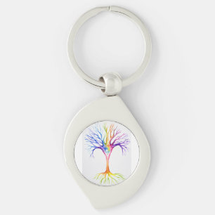 Porte-clés Grand arbre neuronal coloré