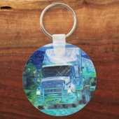 Porte-clés GRAND art d'AMANTS de CAMION de FRET (Recto)