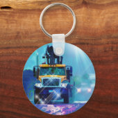 Porte-clés GRAND art d'AMANTS de CAMION de FRET (Recto)