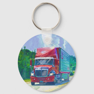 Porte-clés GRAND art d'AMANTS de CAMION de FRET