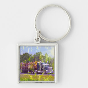 Porte-clés GRAND art d'AMANTS de CAMION de FRET