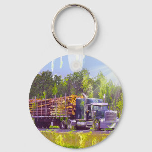 Porte-clés GRAND art d'AMANTS de CAMION de FRET