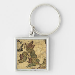 Porte-clés Grand BritainPanoramic MapGreat Grande-Bretagne