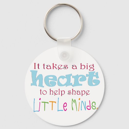 Porte-clés Grand Coeur : Conseiller : Mentor : Enseignant (Recto)