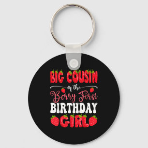 Porte-clés Grand cousin de baie fille de premier anniversaire