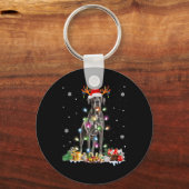 Porte-clés Grand Danse Noël Santa Hat Fairy Lights Pyjama (Recto)