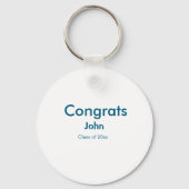 Porte-clés grand garçon ajouter nom félicitations date année  (Verso)