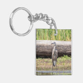 Porte-clés Grand Héron bleu debout dans le lac Champlain (Devant gauche)