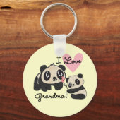 Porte-clés Grand-maman d'amour des ours panda I (Recto)