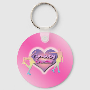 Porte-clés Grand-maman de patinage artistique - pastels